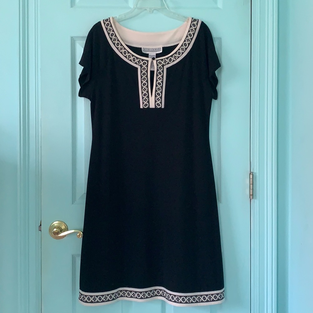 Jessica Howard Black Shift Dress Size 14